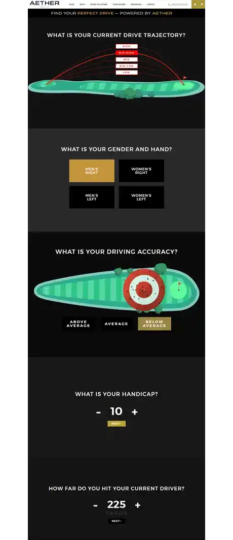 Golf Driver Selector Tool