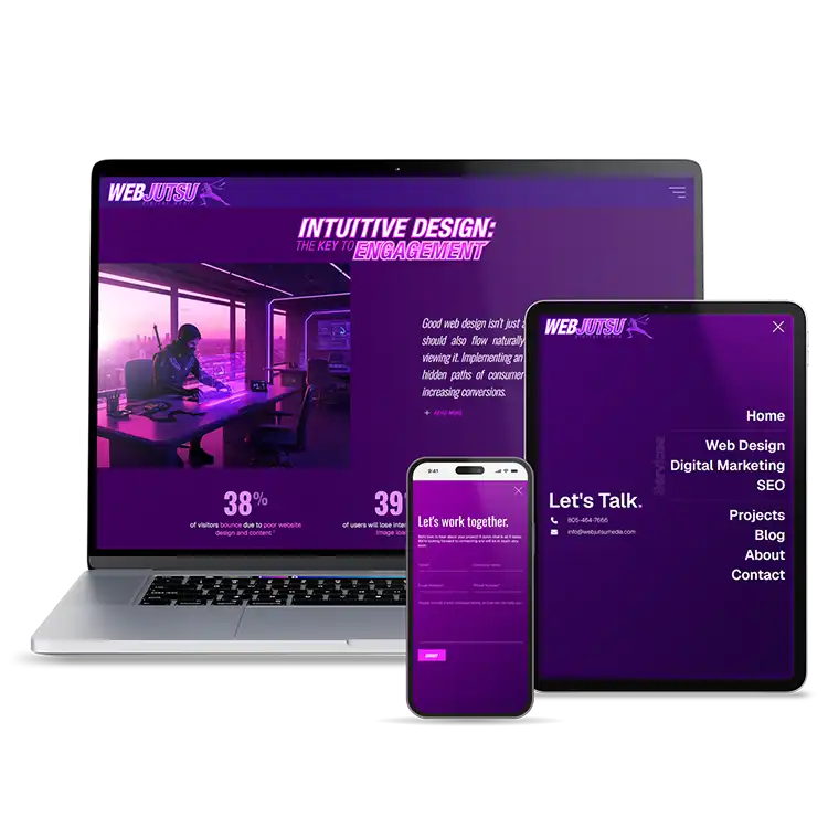 Multi-device view of the new design