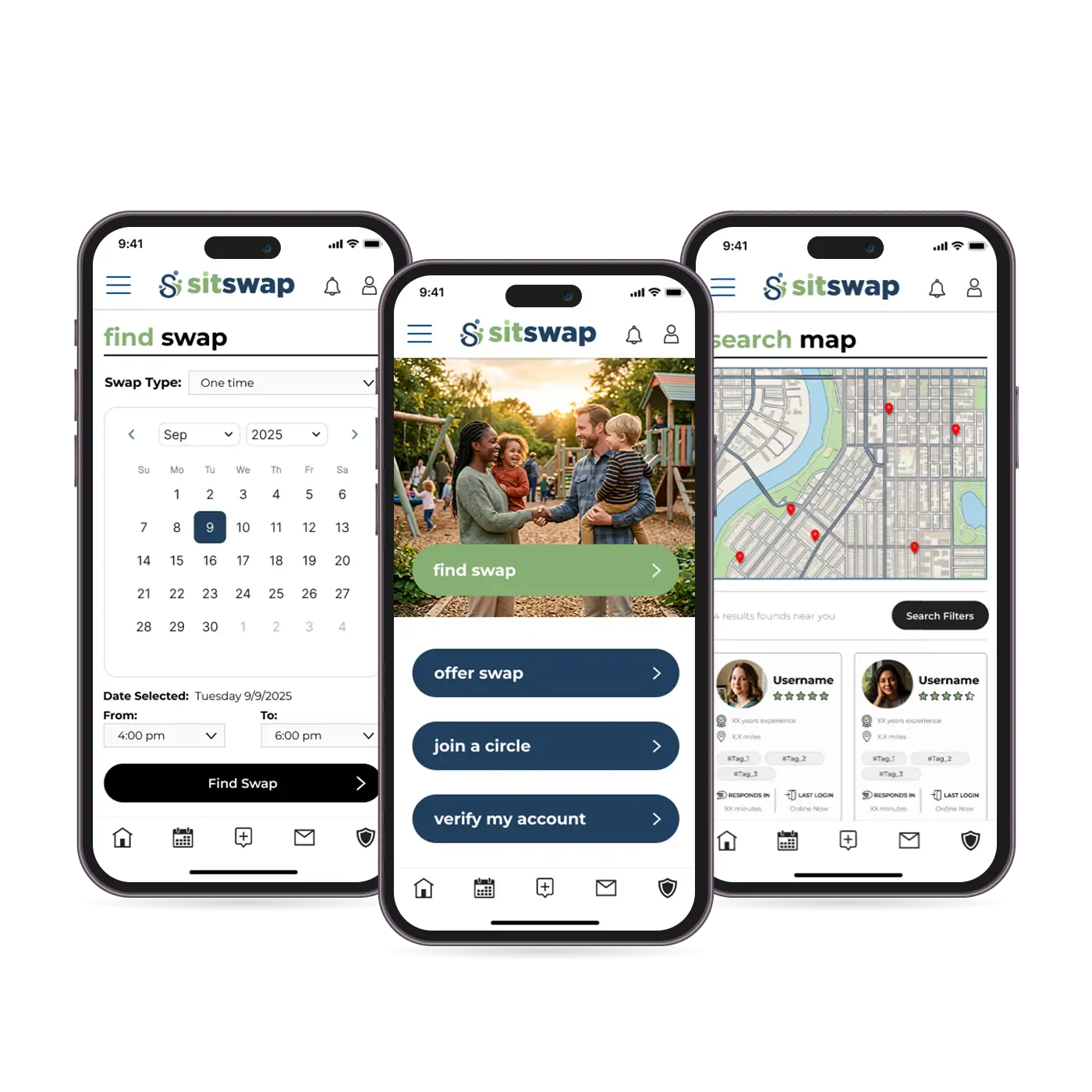 Final product app screens