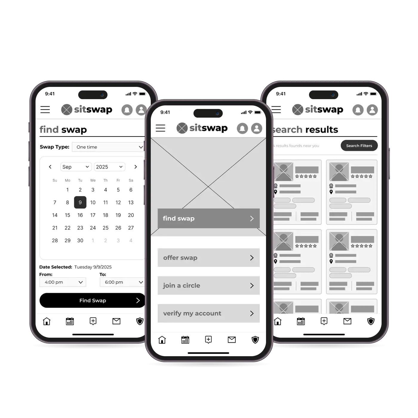 SitSwap Low-Fidelity Prototype